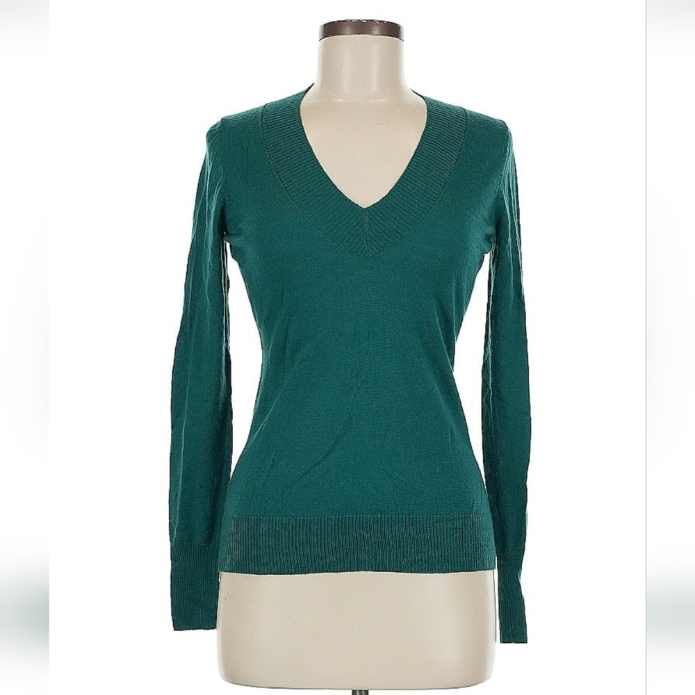 Teal V-Neck Sweater
